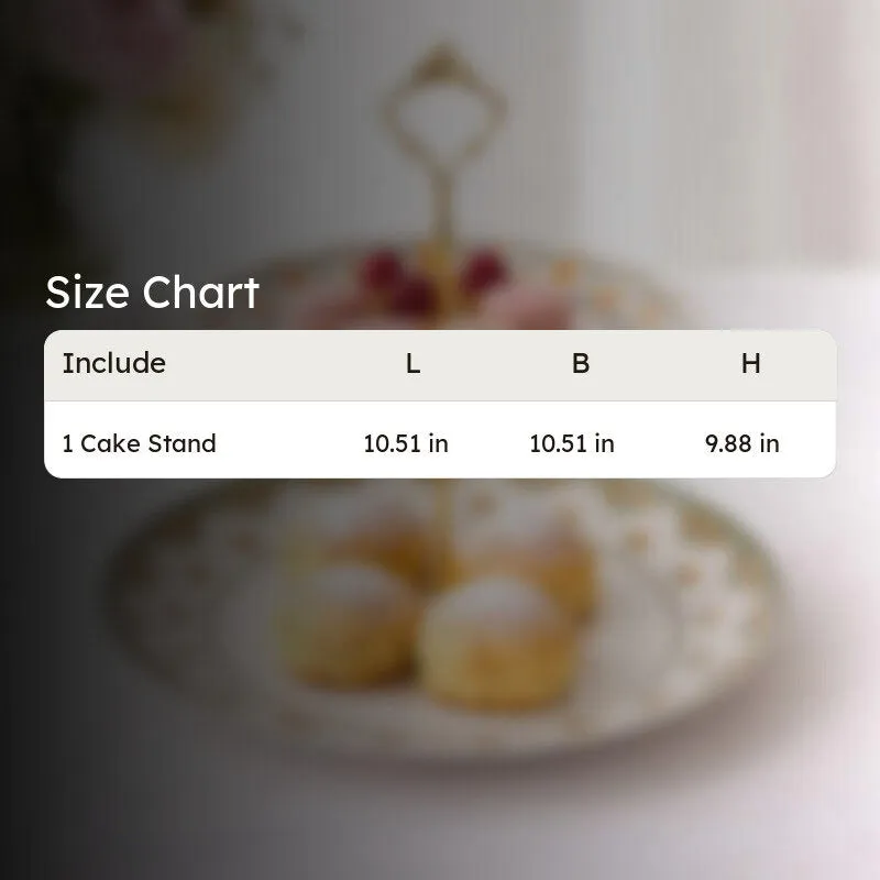 LuxeServe Tiered Cake Stand - White,Gold media 7