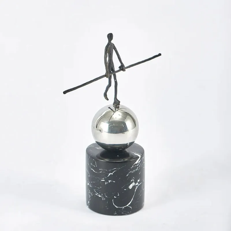 Elaris Form Marble & Steel Showpiece media 3