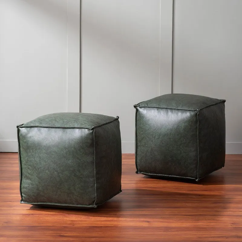 Balanced Proportion Pouffe (Green) - Set Of Two media 1