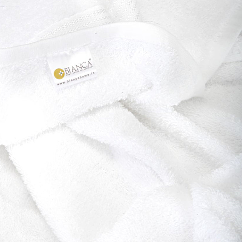 Eva Quick Dry Hand Towel (White & Taupe) - Set Of Four media 4