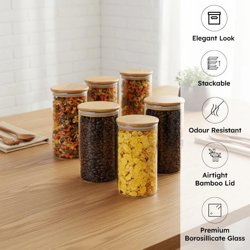 Jarry Glass Jar (600 mL Each) - Set Of Six media 1