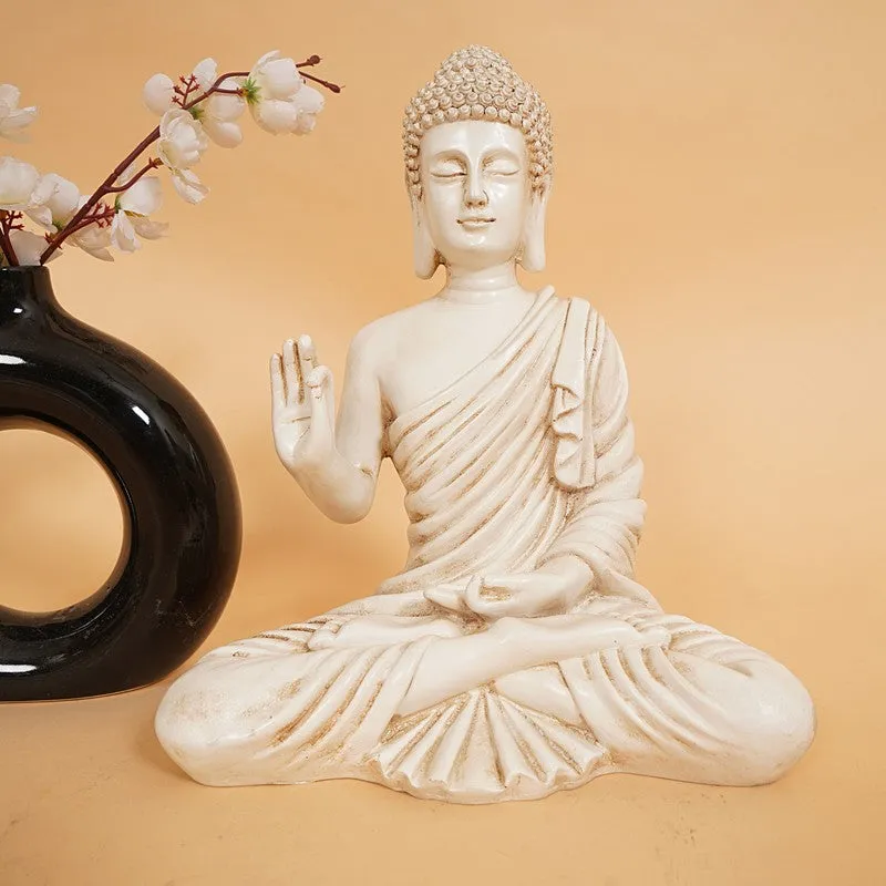 Peaceful Meditating Resin Buddha Idol media 7