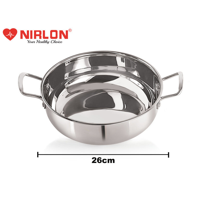Nirlon Stainless Steel Kadhai (4100 mL) - 10 Inches image 7