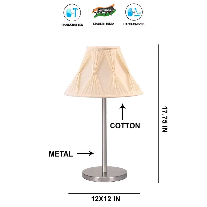 Noctra Glow Smocked Table Lamp - OffWhite media 8