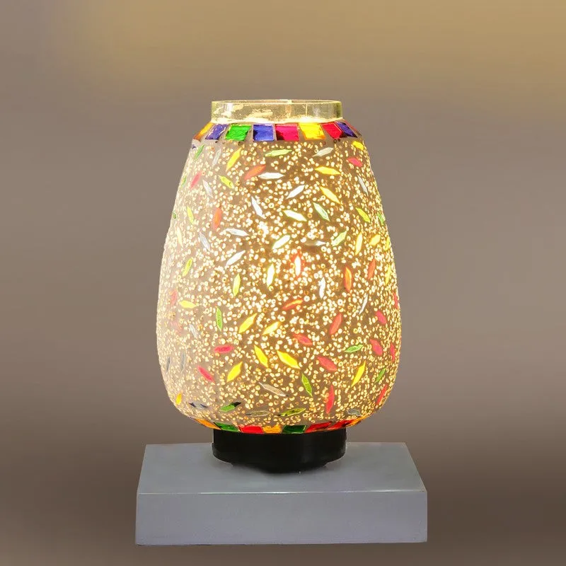 Sparkora Glass Table Lamp With Wooden Base - Multicolor media 7