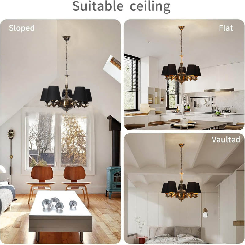 Aloka Conical Golden Antique Ceiling Lamp media 5
