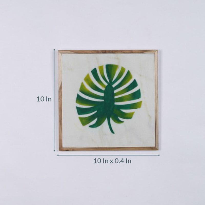 Monstra Leaf Hand Painted Marble Wall Accent media 5
