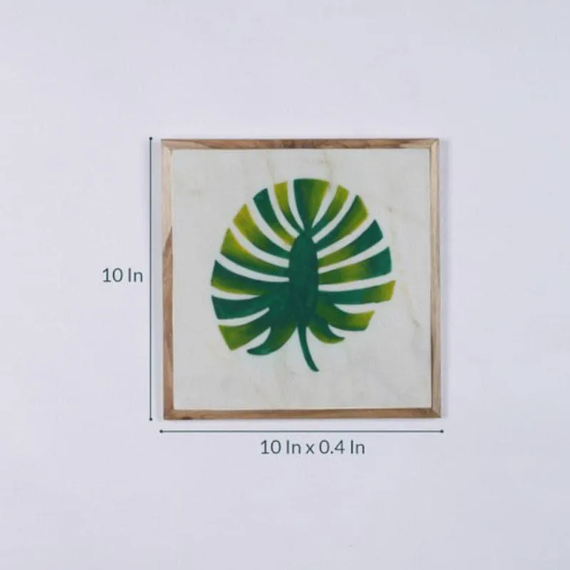 Monstra Leaf Hand Painted Marble Wall Accent media 5