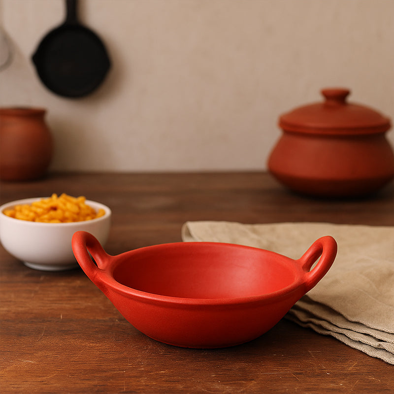 Rasoi Terracotta Serving Kadhai - 1000 mL