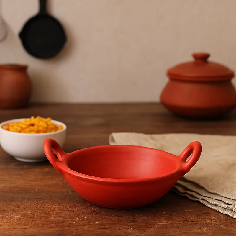 Rasoi Terracotta Serving Kadhai - 1000 mL media 1