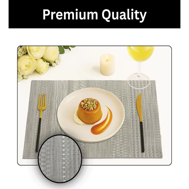 Silver Rectangle PVC Table Mats - Set Of Four media 3