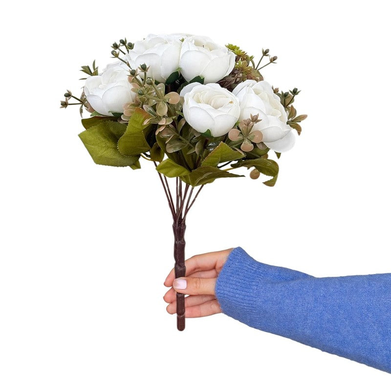 Rose-Zee Artificial Flower - White media 5