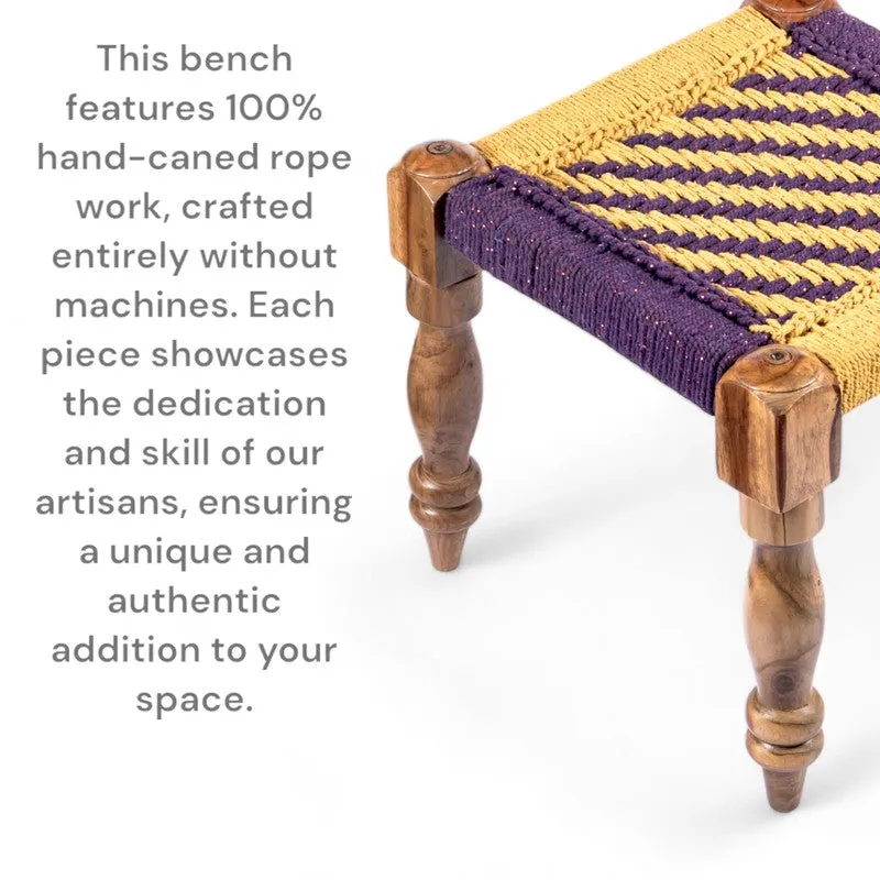 Izeno Sheesham Wooden Bench - Yellow,Brown media 7