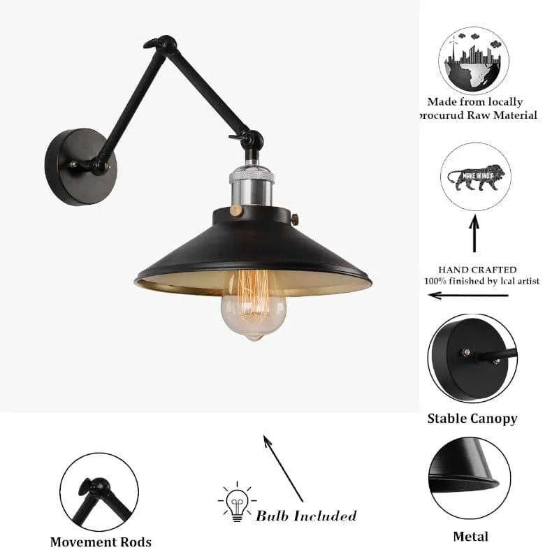 Eleni Cone Metal Wall Lamp - Silver media 6
