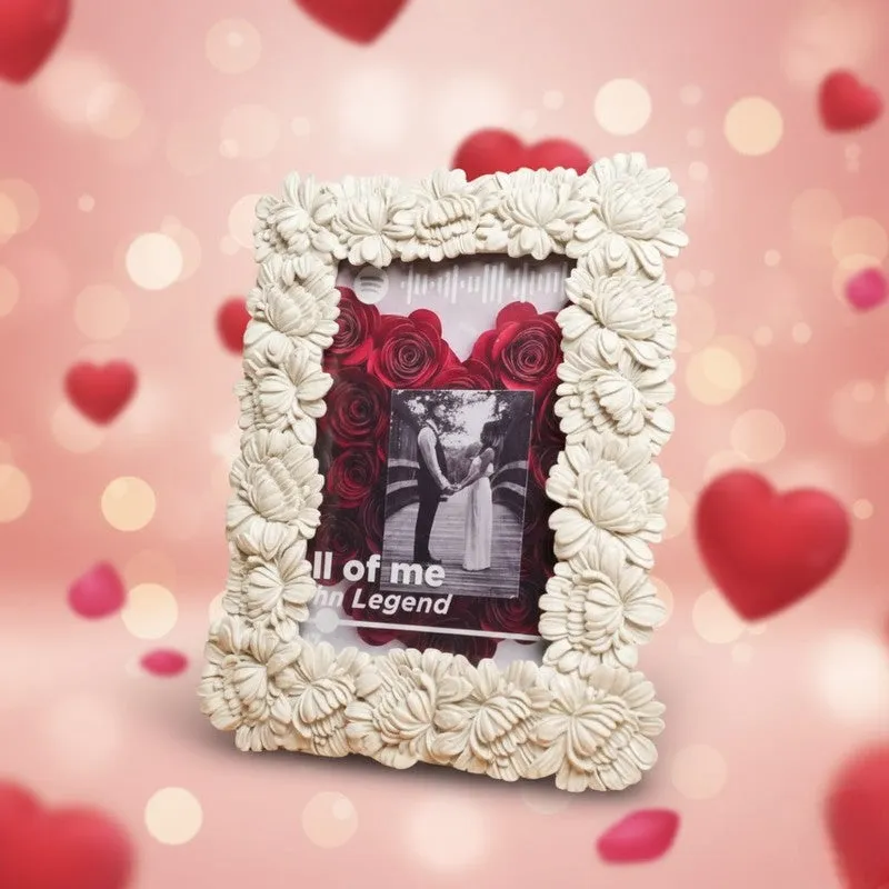 BloomAura Ceramic Photo Frame - White media 8