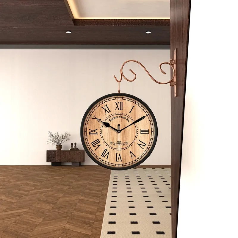 Timberly Double Sided Wall Clock media 1