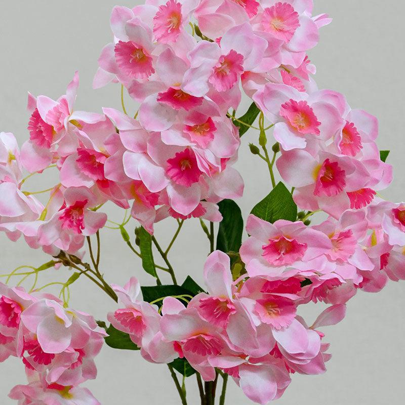 Faux Everlasting Daffodil Flower Stick - Pink media 3