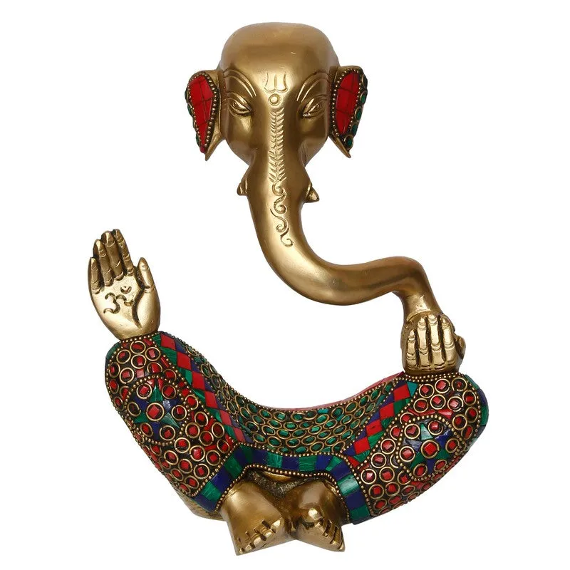 Mosaic Ganesha Harmony Brass Idol media 4