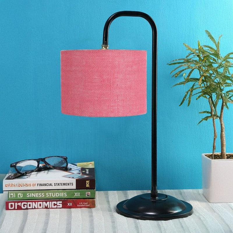 Flynn Arch Fabric Table Lamp - Pink,Black media 3