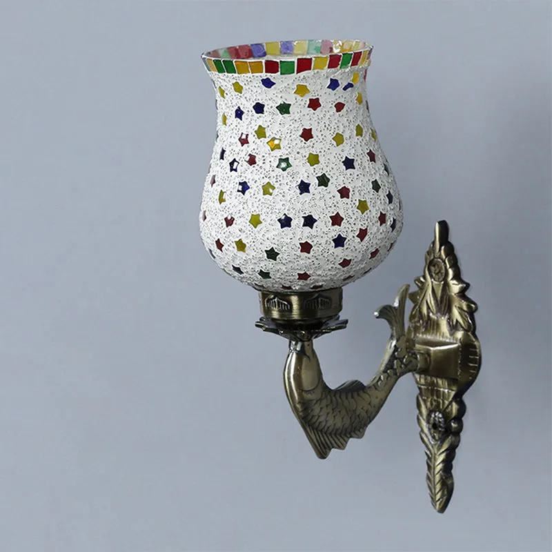 Ekta Ziada Mosaic Glass & Metal Wall Lamp media 4