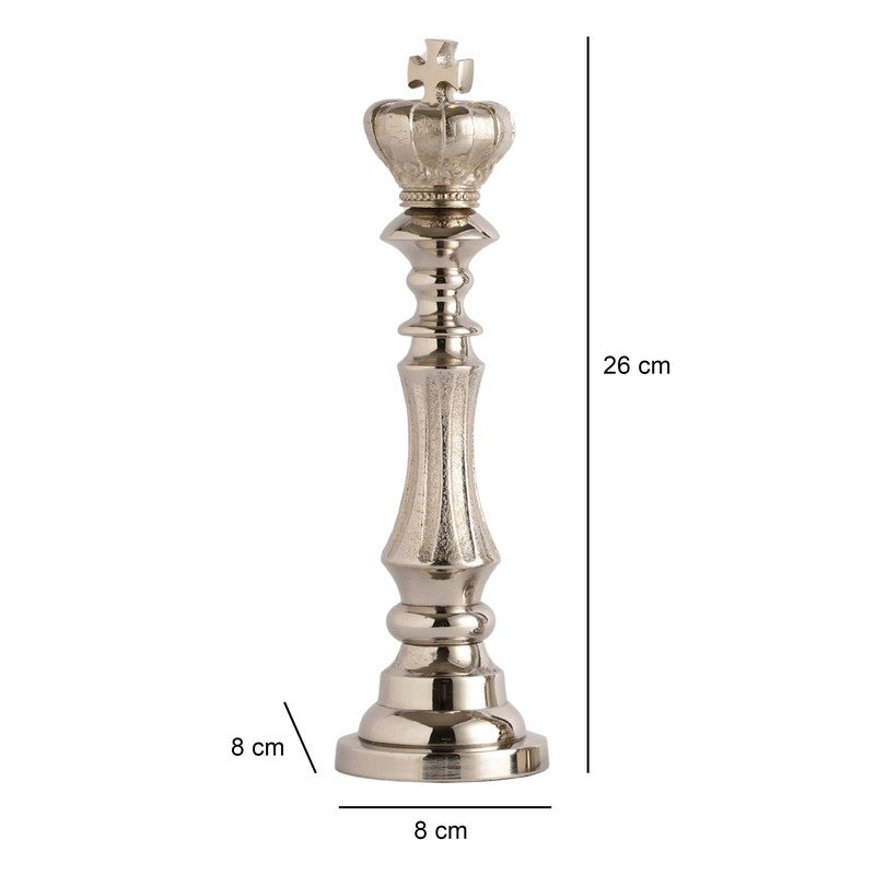 Maison King and Queen Decorative Showpiece (Silver) - Set Of Two media 5