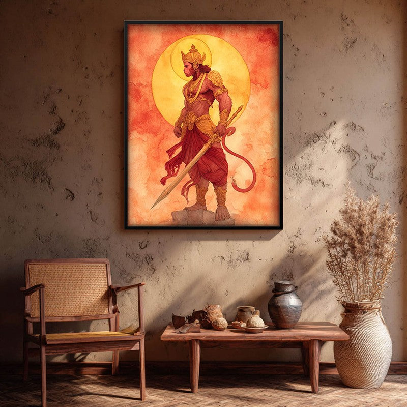 Divine Strength Sri Hanuman I Archival Paper Wall Art