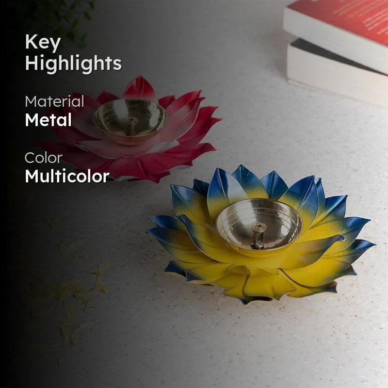 Lotus Kuber Diya - Set Of Two media 2