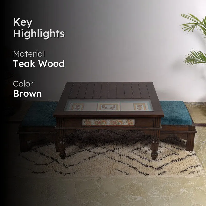 Samara Teak Wood Center Table media 2