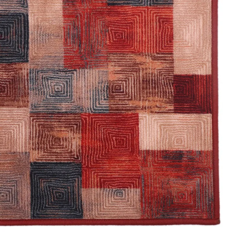 Symmetra Nylon Runner Rug - Red,Blue media 4