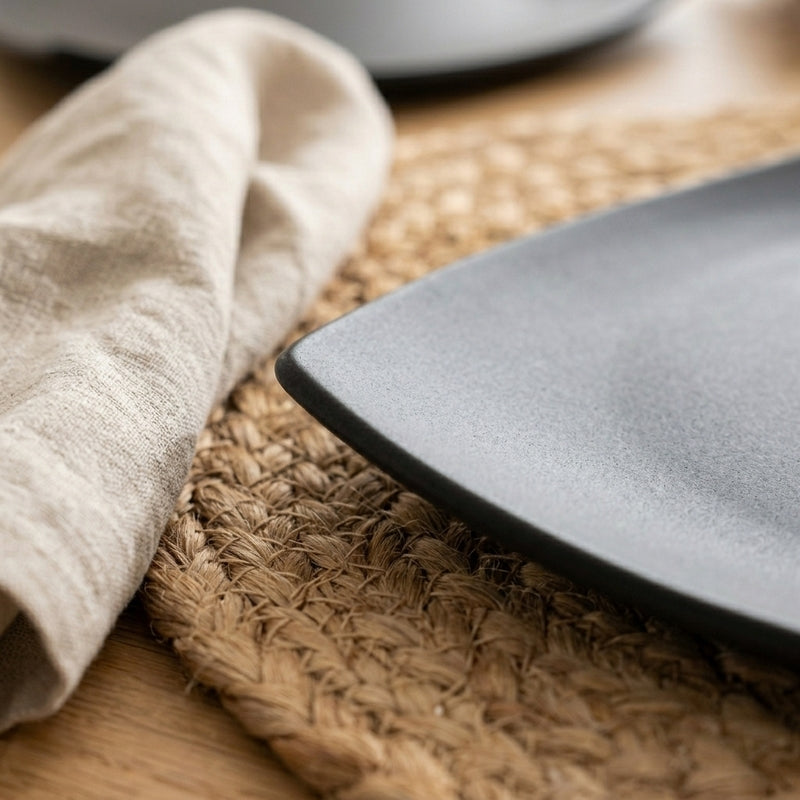 Rubeena Triangular Ceramic Platter - Black media 3