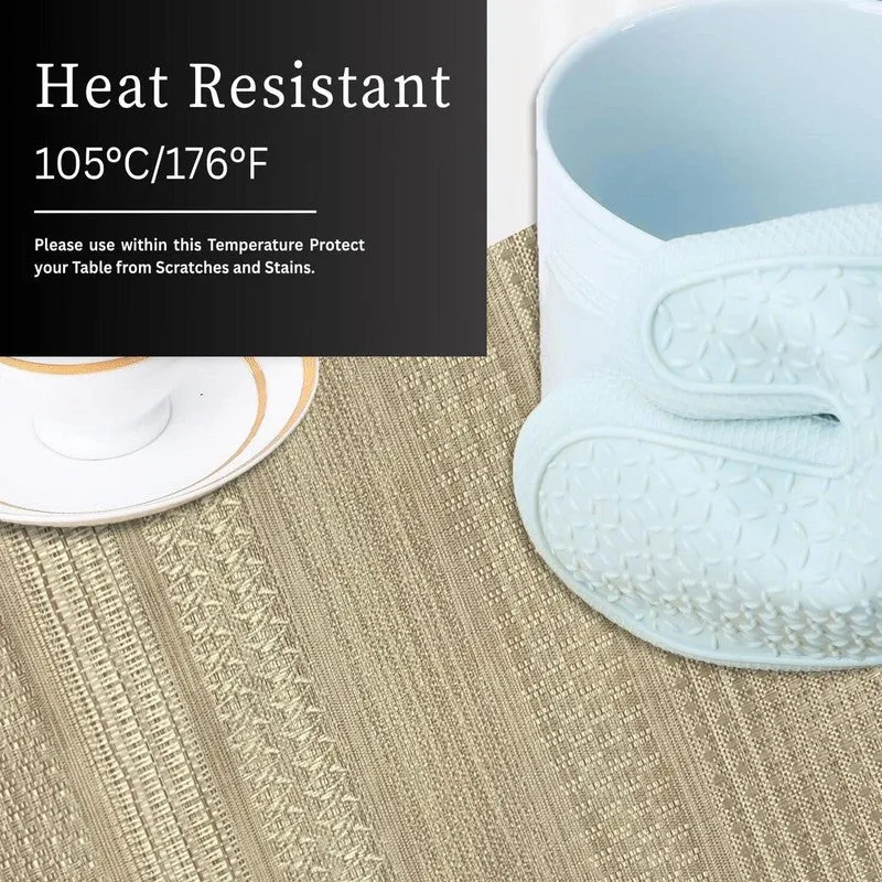 Golden Rectangle PVC Table Mats - Set Of Four media 4