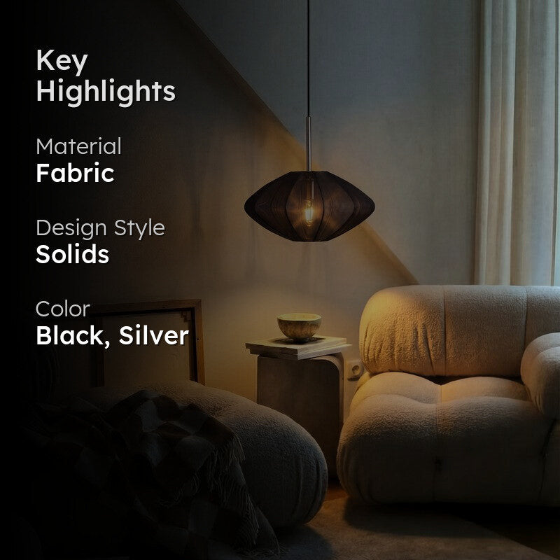 Fig Living Luxe Collections Ceiling Lamp - Black & Silver media 2