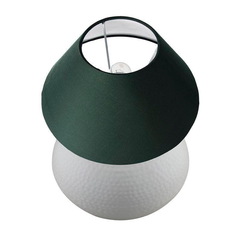 Gleam Quest Ceramic Table Lamp - White,Green media 3