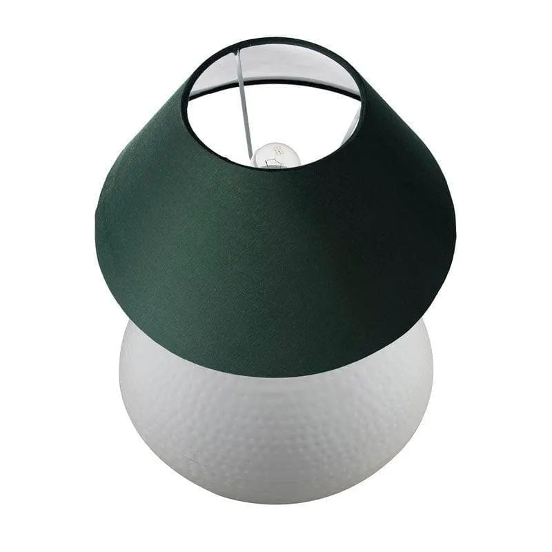 Gleam Quest Ceramic Table Lamp - White,Green media 3