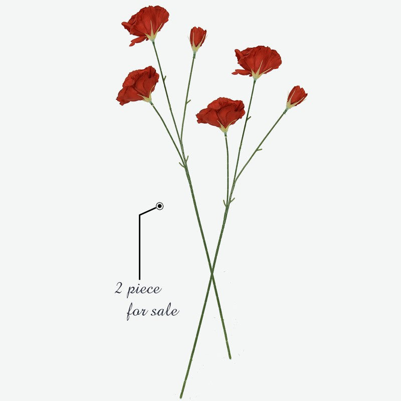 Bloom Luxe (Red) Designer Faux Flowers for Home - Set Of Two media 3