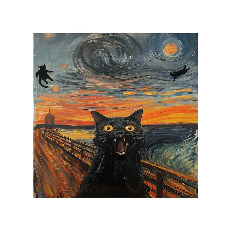 Screaming Cat Wall Painting media 5