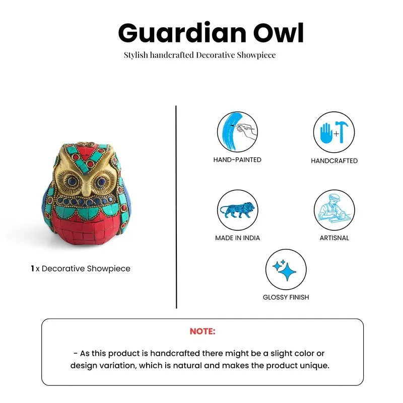 Guardian Owl Brass Showpiece media 6