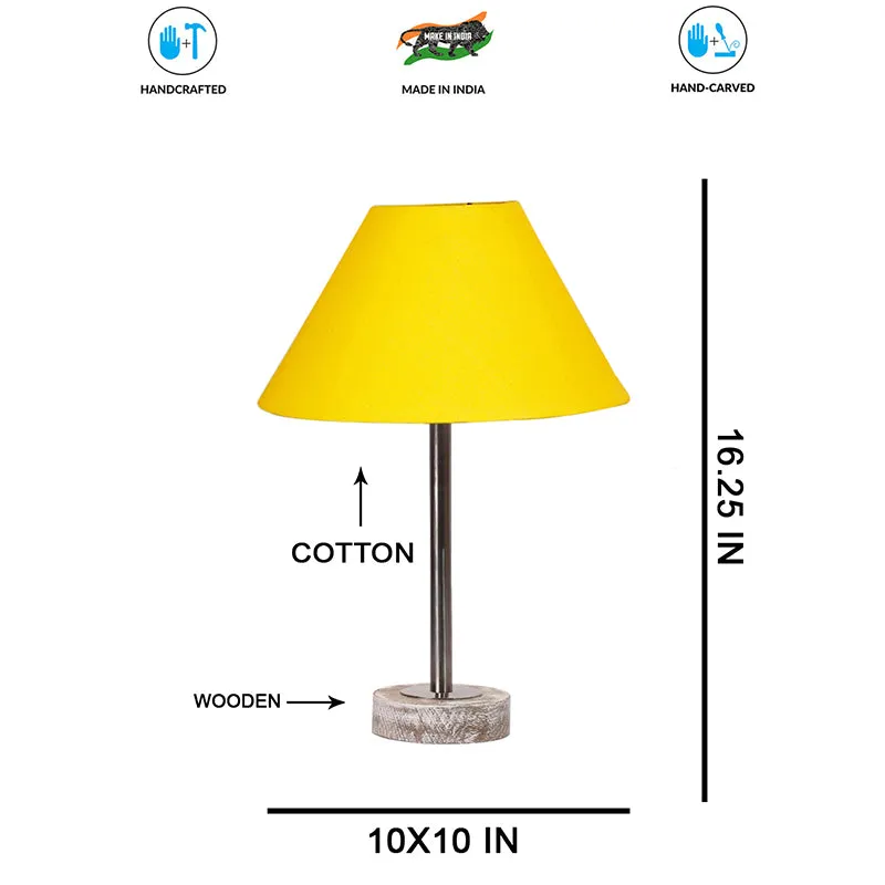 Cotin II Rodin Wooden Table Lamp - Yellow,Silver,White media 7