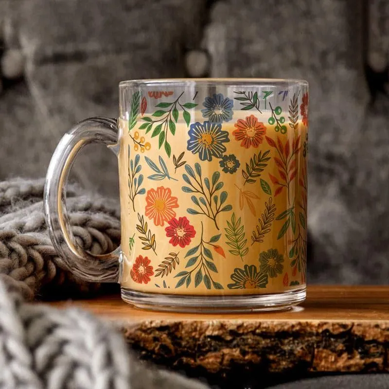 Floronista Glass Coffee Mug (330 mL) media 1