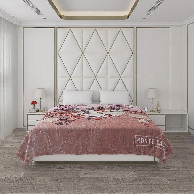 Monte Carlo Serene Land Reversible Blanket (Peach) - 850 GSM media 4
