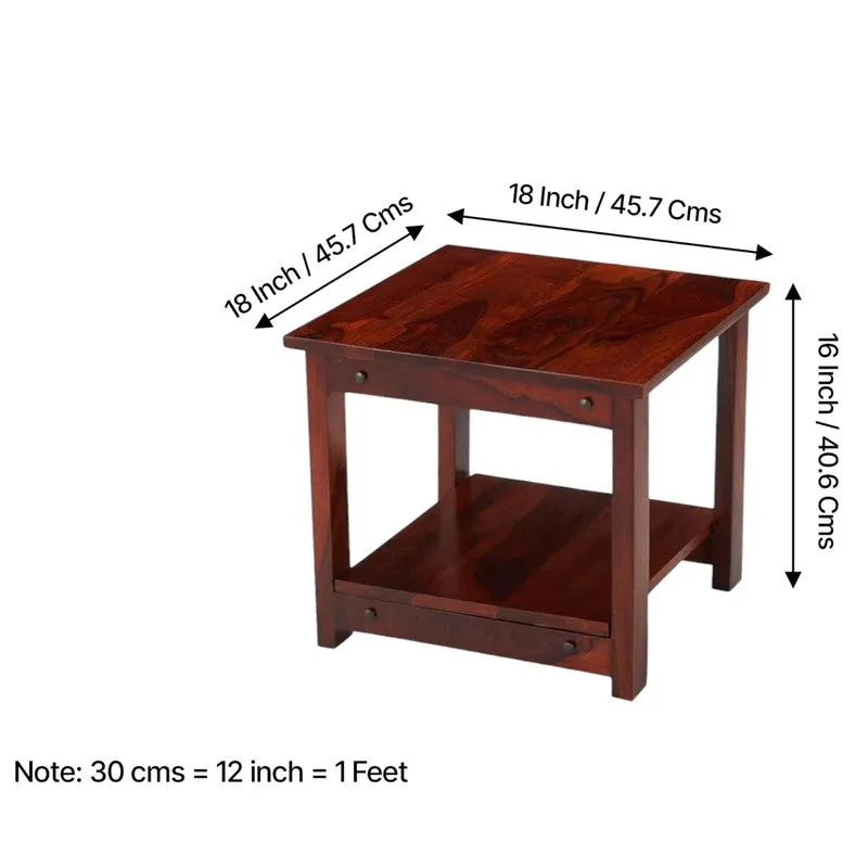 Yavex Sheesham Wooden Center Table - Dark Brown media 11