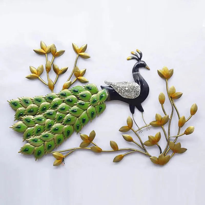 Vibrant Peacock Iron Wall Accent media 5