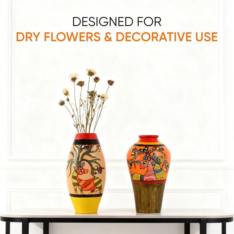 Indujanak Terracotta Vase - Two Piece Set media 3