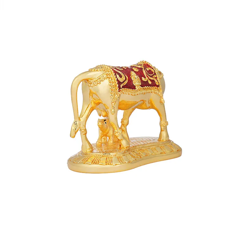 Kamadhenu Polyresin Idol - Gold media 6