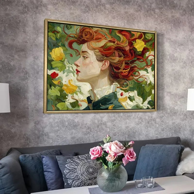 Verdant Harmony Canvas Wall Painting With Frame media 6