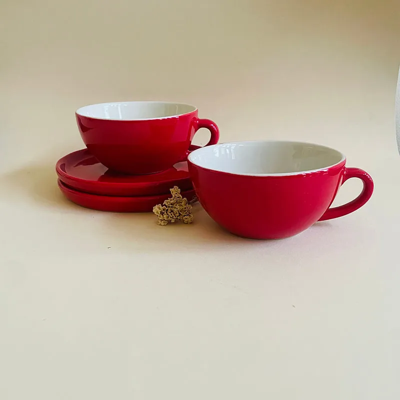Elegant Red Cup & Saucer - 240 mL media 6