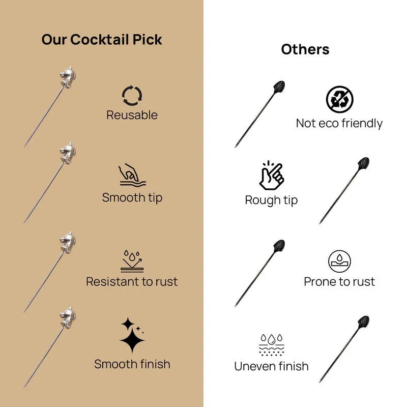 Garnish Needle Stainless Steel Cocktail Pick - Silv media 7