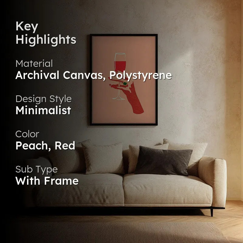 Roserin Canvas Wall Painting - Black Frame media 2