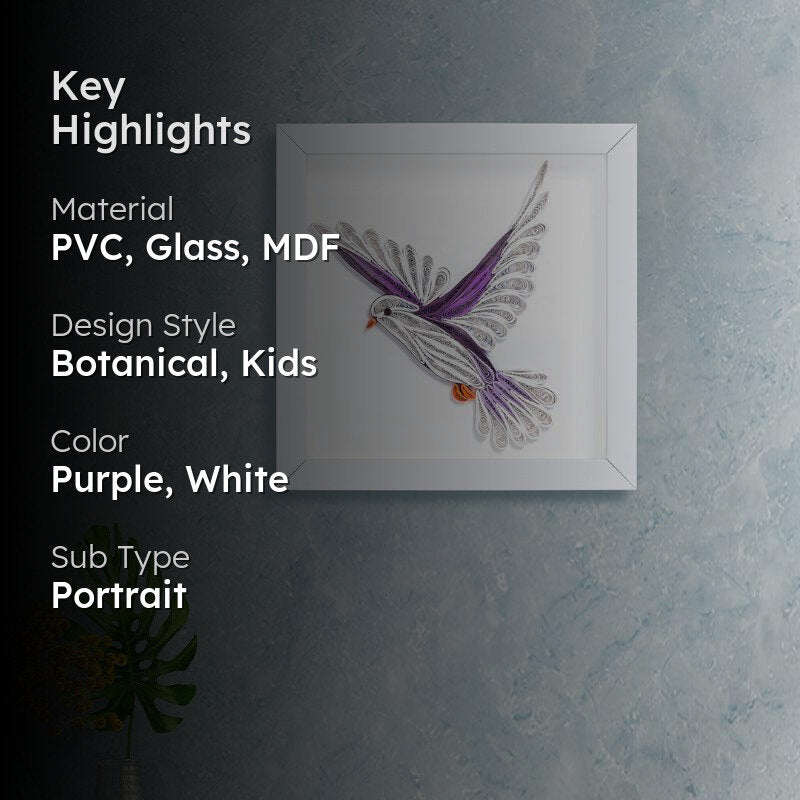 Dove Flight Handcrafted Wall Art - White media 2