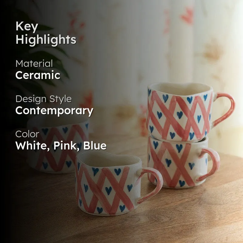 Sweetheart Ceramic Coffee Mug (300 mL Each) - Set Of Four media 2